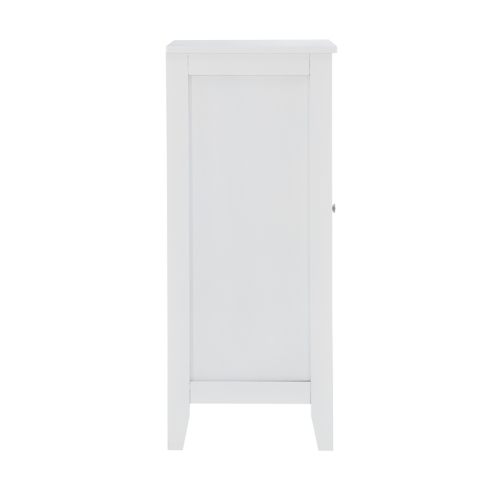 Linon Betty Small Wood and Glass Cabinet in White