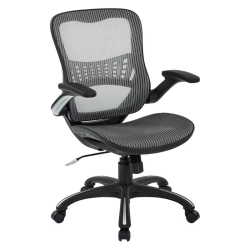 Scranton & Co Mesh Fabric Seat Managers Chair in Gray