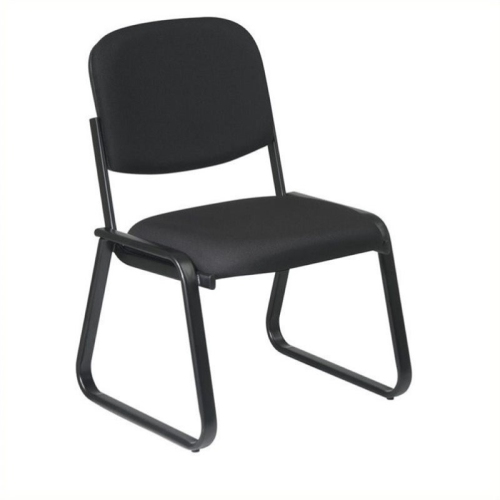 Scranton & Co Deluxe Sled Base Guest Chair in Black