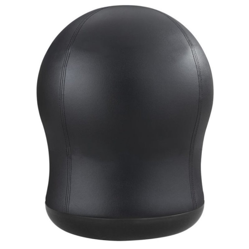 Scranton & Co Faux Leather Active Swivel Ball Office Chair in Black