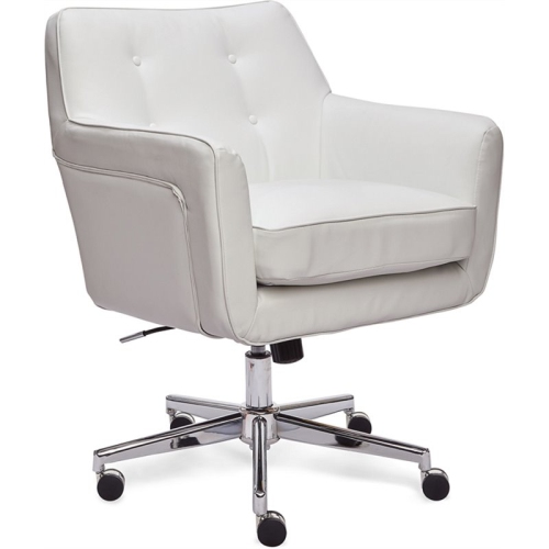 SCRANTON & CO  Modern Home Office Chair Bonded Leather In White