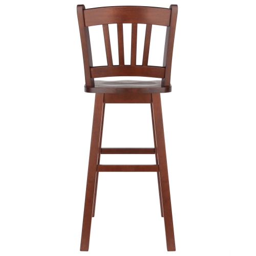 TarruBoutique Fina Swivel Seat Bar Stool, Walnut