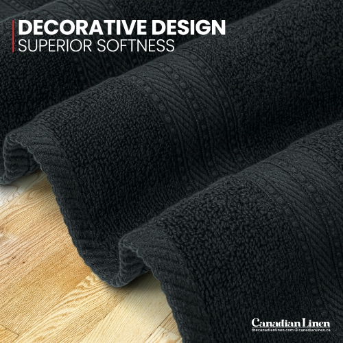 Canadian Linen Luxury – Ensemble d'essuie-mains Everest, 16 x 28&nbsp;po, paq. 6, essuie-mains légers en coton doux et absorbant à séchage rapide