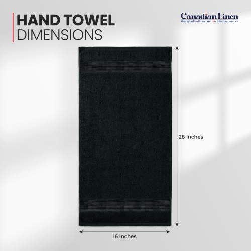 Canadian Linen Luxury – Ensemble d'essuie-mains Everest, 16 x 28&nbsp;po, paq. 6, essuie-mains légers en coton doux et absorbant à séchage rapide