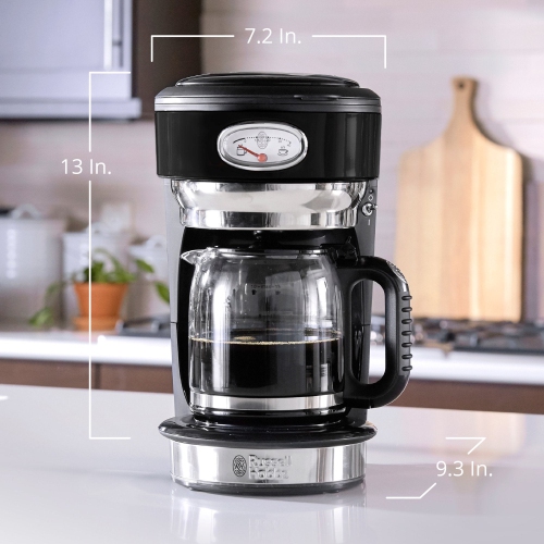 Russell Hobbs Retro Style 8 Cup Coffee Maker, CM3100BKRC