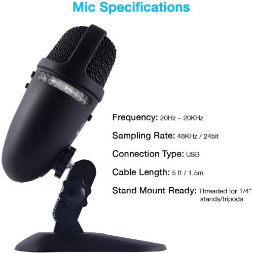 Open Box - Cyber Acoustics Teton CVL-2009 Professional Recording Microphone