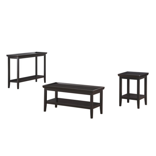 Convenience Concepts Ledgewood Console Table in Black Wood Finish