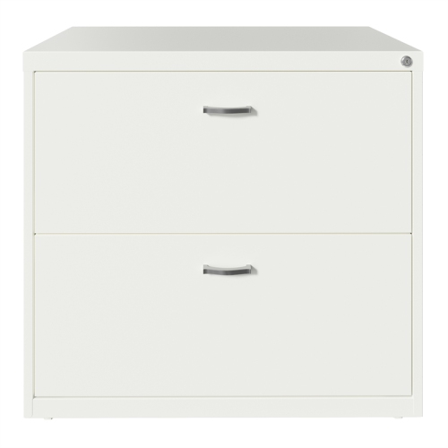 Hirsh Home Office Style Lateral Metal File Cabinet 30 in. Wide 2 Drawer White