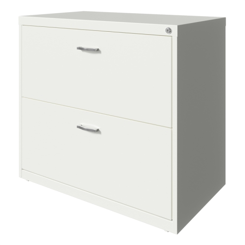 Hirsh Home Office Style Lateral Metal File Cabinet 30 in. Wide 2 Drawer White
