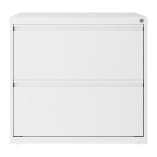 Hirsh – Classeur latéral en métal à 2 tiroirs, 30 po de largeur, 101/7, blanc