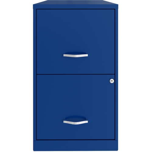 Space Solutions 18in 2 Drawer Metal File Cabinet Classic Blue