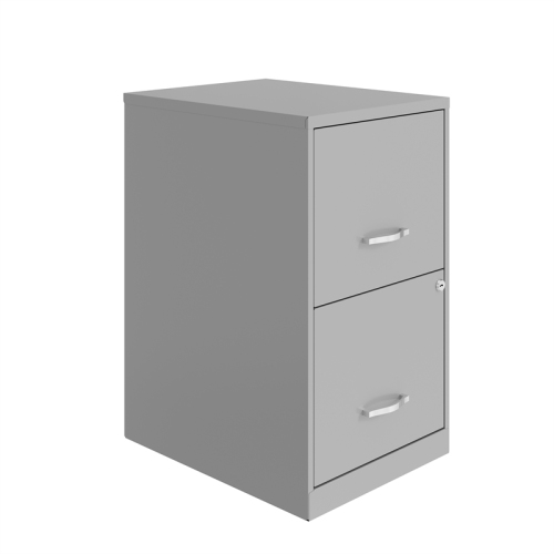 HIRSH INDUSTRIES LLC Space Solutions 18In 2 Drawer Metal File Cabinet Arctic Silver