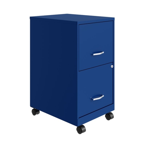 HIRSH INDUSTRIES LLC  Space Solutions 18In 2 Drawer Metal Mobile Smart Vertical File Cabinet In Blue Love it