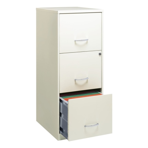 Scranton & Modern Metal Co 18" 3 Drawer Vertical File Cabinet in Pearl White