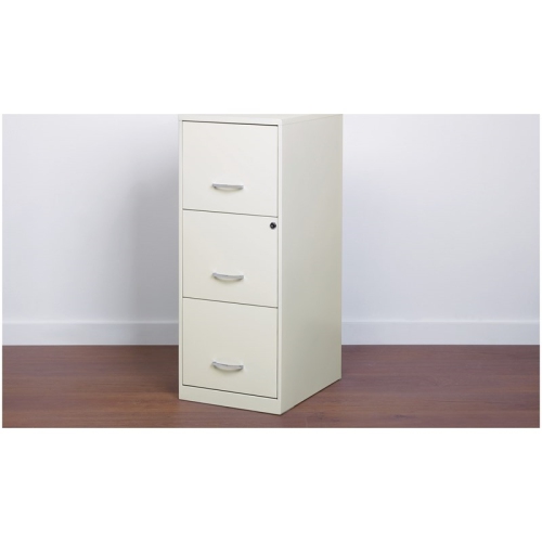 Scranton & Modern Metal Co 18" 3 Drawer Vertical File Cabinet in Pearl White