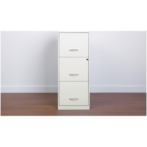 Scranton & Modern Metal Co 18" 3 Drawer Vertical File Cabinet in Pearl White