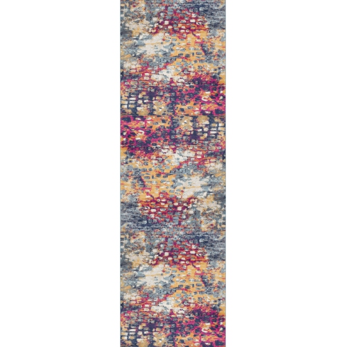 RUG BRANCH  Ziya Contemporary Abstract Distressed Yellow/blue Indoor Area Rug