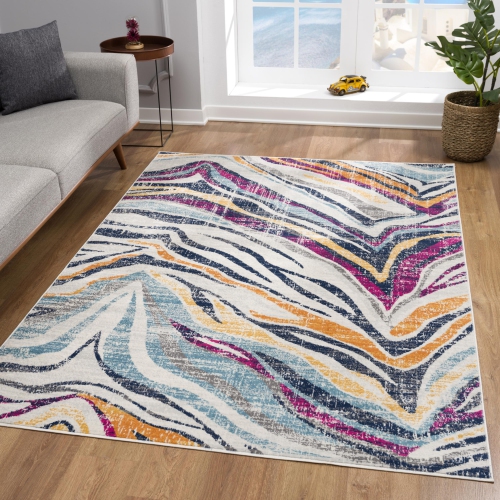 Rug Branch Contemporary Boho Zebra Indoor Rug
