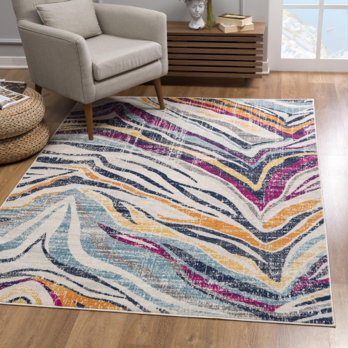 Rug Branch Contemporary Boho Zebra Indoor Rug