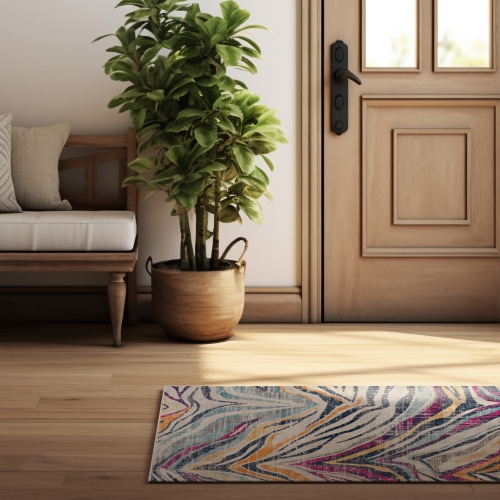 Rug Branch Contemporary Boho Zebra Indoor Rug