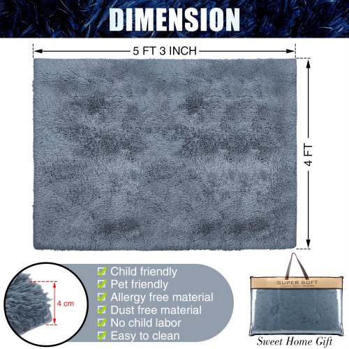 Rug Branch Plain Plush Shag Indoor Area Rug