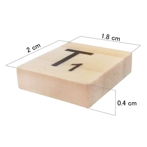 1000 Pcs Wooden Alphabet Tiles Scrabble Replacement Letters