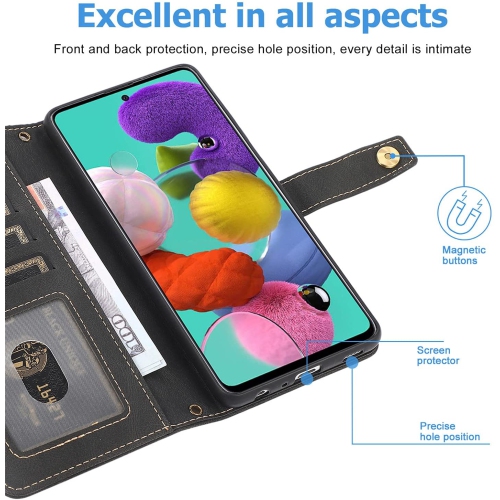 CASE & POWER Wallet Leather Magnetic Case Shockproof Leather Flip Cover with 9 card slots Credit Card Holder for iPhone 13 - Free Shipping