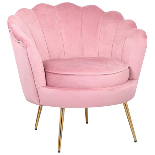 Fairy Home Queen Velvet Accent Chair - Pink