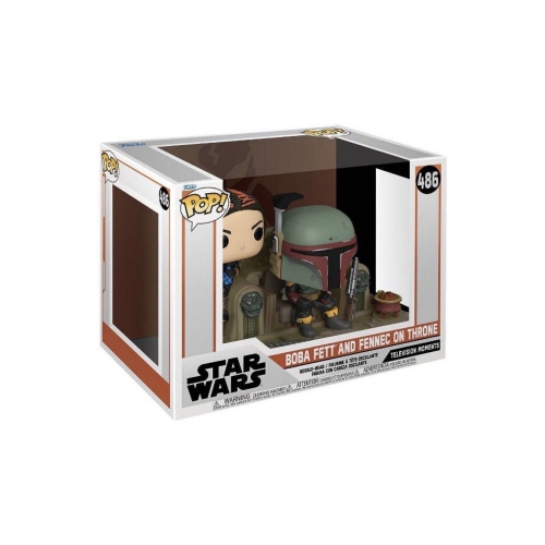 Pop Star Wars The Book Of Boba Fett 3.75 Inch Action Figure Deluxe - Boba Fett & Fennec On Throne #486