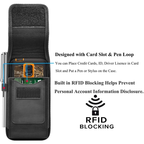 Étui universel en nylon pour téléphone portable avec clip en métal pour téléphones portables iPhone Samsung