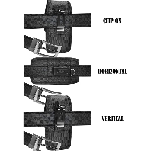 Étui universel en nylon pour téléphone portable avec clip en métal pour téléphones portables iPhone Samsung