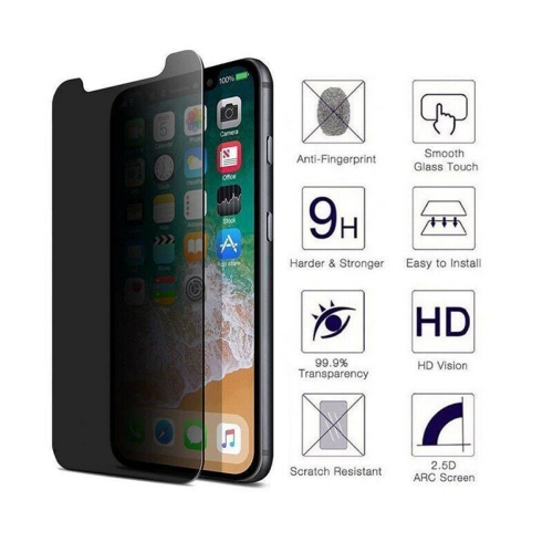 ( Kee Guard ) Protecteur d'écran de confidentialité pour iPhone 12/12 Pro 6,1 pouces, film en verre trempé anti-espion