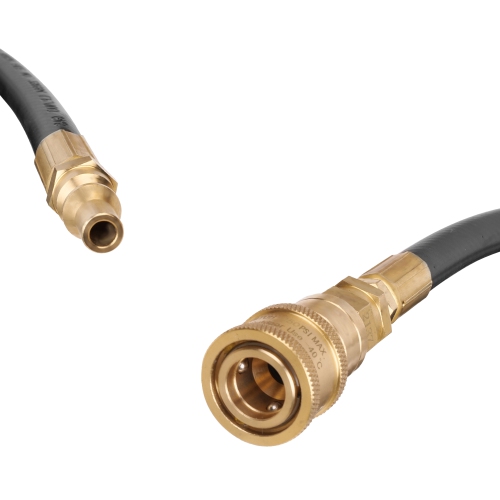 RV Quick Connect Propane Hose, Quick Disconnect Propane Hose Extension - 1/4-inch Safety Shutoff Valve & Male Full Flow Plug for RVs