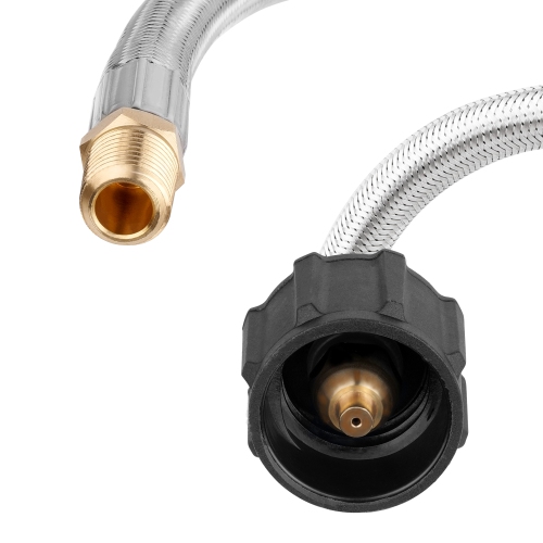 2 tuyaux de VR en tire-bouchon tressés en acier inoxydable NPT de 12 po et 4 po pour camping