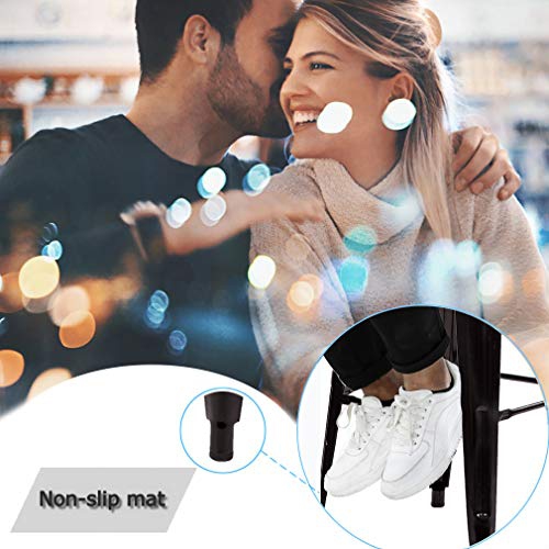 FDW Metal Bar Stool Set of 2 Height Adjustable 30 Inches Stackable Barstools Low Backrest Kitchen Chairs Patio Chairs Dining Stool Tolix Style Bar