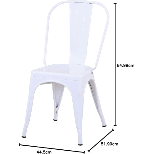 Metal Dining Chairs Set of 4 Indoor Outdoor Chairs Patio Chairs Kitchen Chairs 18 Inch Seat Height Metal Restaurant Chair Stackable Chair Tolix Side