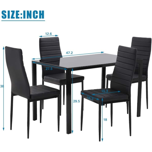 Dining Table Set Dining Table Dining Room Table Set for Small Spaces Kitchen Table and Chairs for 4 Table with Chairs Home Furniture Rectangular