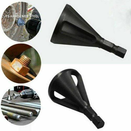 Burr Remove Tool, 5Pcs Triangle Shank Deburring Tool External Chamfer Drill Bit External for All Kinds of Chuck Drill Tools Quickly Repairs Damaged