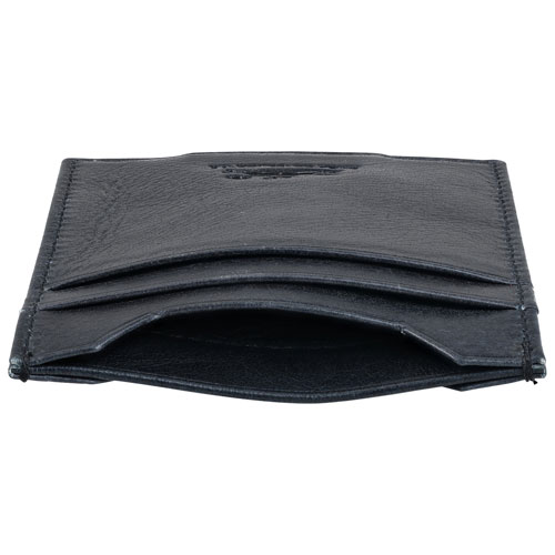 Portefeuille RFID en cuir véritable avec pince à billets Bellagio de Mancini - Noir