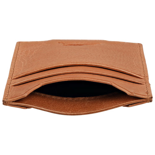 Portefeuille RFID en cuir véritable avec pince à billets Bellagio de Mancini - Cognac