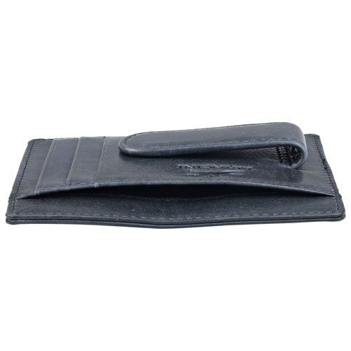Portefeuille RFID en cuir véritable avec pince à billets, fenêtre pour carte d'identité et 4 fentes pour cartes de crédit Bellagio de Mancini - Gris