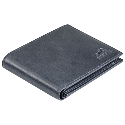 Mancini Bellagio RFID Genuine Leather Bi-fold Wallet with Coin Purse - Black