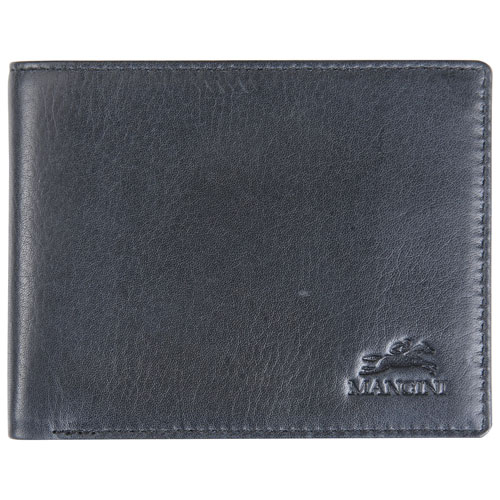 Mancini Bellagio RFID Genuine Leather Bi-fold Wallet - Black
