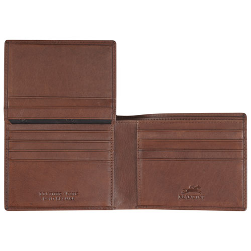 Mancini Bellagio RFID Genuine Leather Bi-fold Left Wing Wallet - Brown