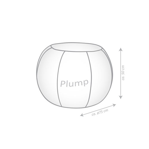 Pouf en velours de polyester Plump de Gouchee Home - Masala