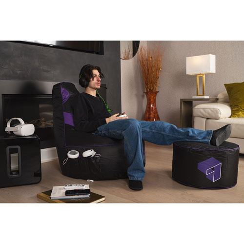 Gouchee Home Siteazee Polyester Pouf - Purple