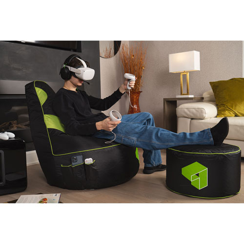 Gouchee Home Siteazee Polyester Pouf - Green