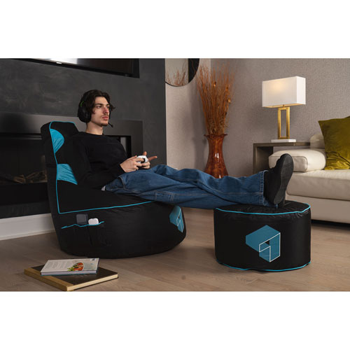 Gouchee Home Siteazee Polyester Pouf - Blue
