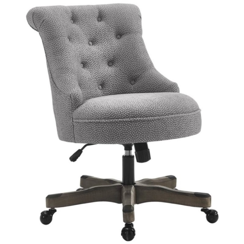 PEMBERLY ROW  Fabric Office Swivel Chair In Light Gray