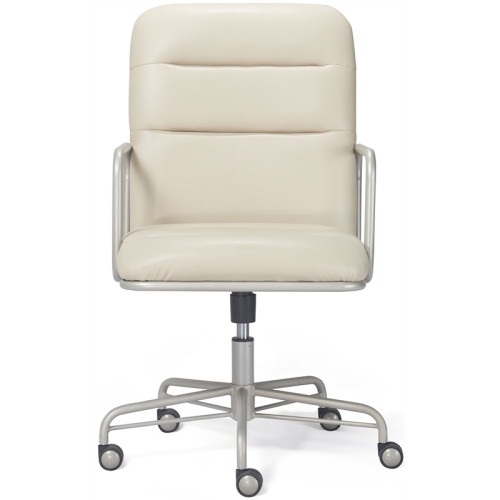 Scranton & Co Modern Executive Leather Desk Chair in White